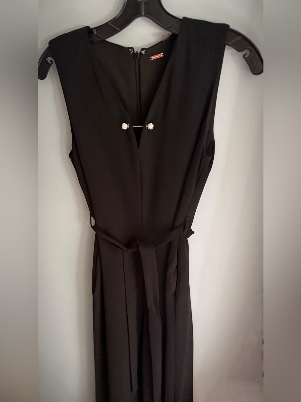 Tahari Black Wide-Leg Sleeveless Jumpsuit